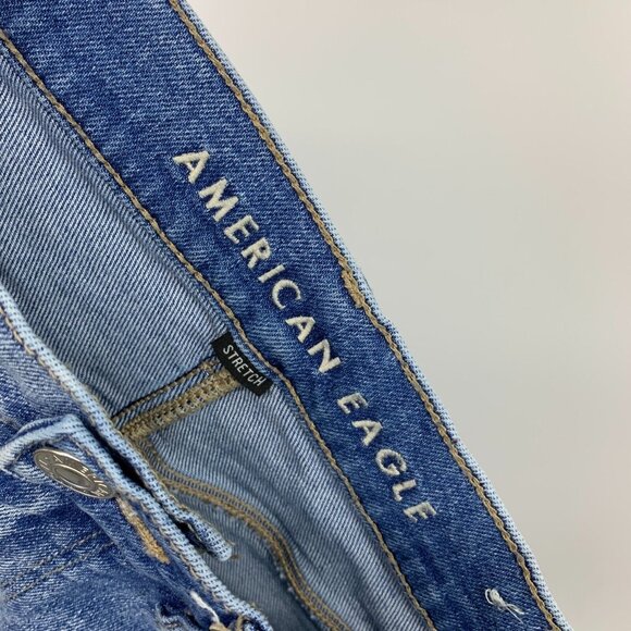American Eagle Jeans Highest Rise 90s Boyfriend Distressed Rip - Picture 6 of 14